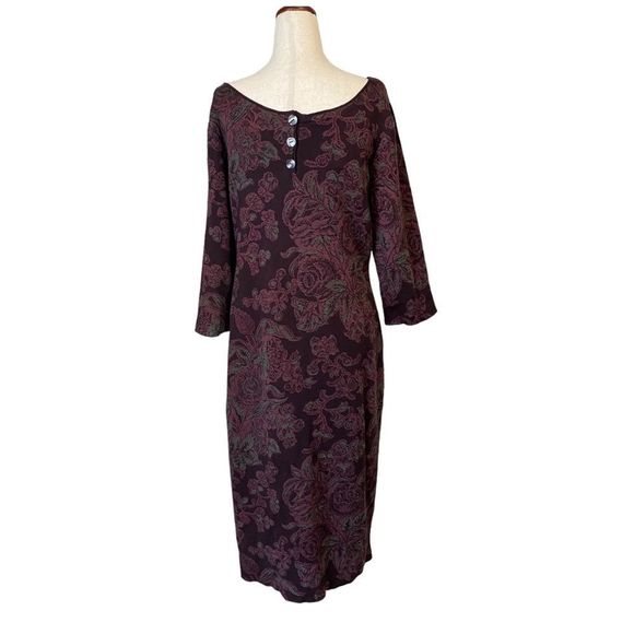 Peruvian Connection Autumn Foliage Sweater Dress Large - Picture 2 of 8